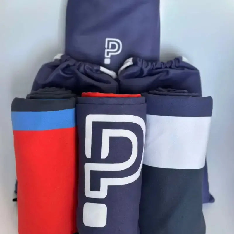 Kids in country club style beachwear with soft, sand-free PIBE towels